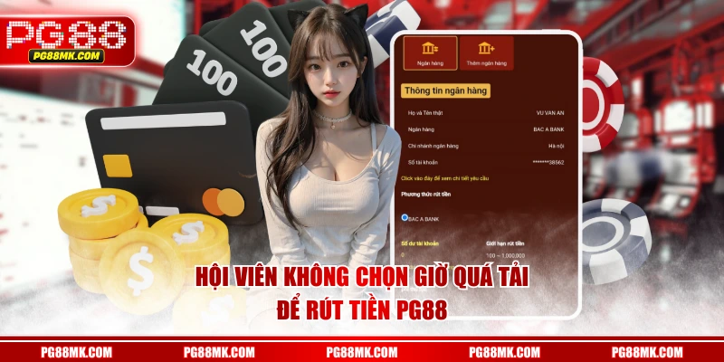 Hội viên không chọn giờ quá tải để rút tiền PG88